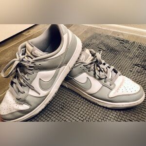 Nike Dunk Low Sneakers in Gray and White Men’s Size 12 Shoes